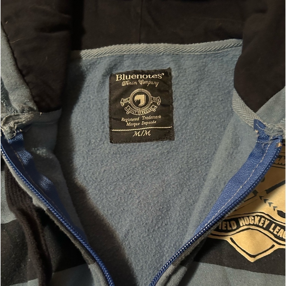 Women’s Bluenotes Blue Striped Hoodie Size Medium - Picture 4 of 5